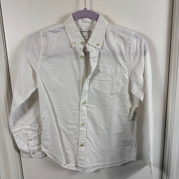 Amazon Essentials Kids White Button Down Shirt L 10 NWT - Picture 2 of 9